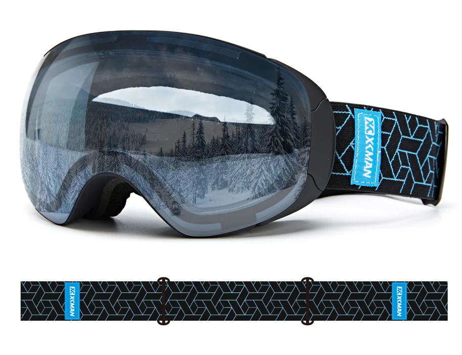 Xcman otgスキースノーボード雪ゴーグル磁石デュアル層レンズ防曇uv