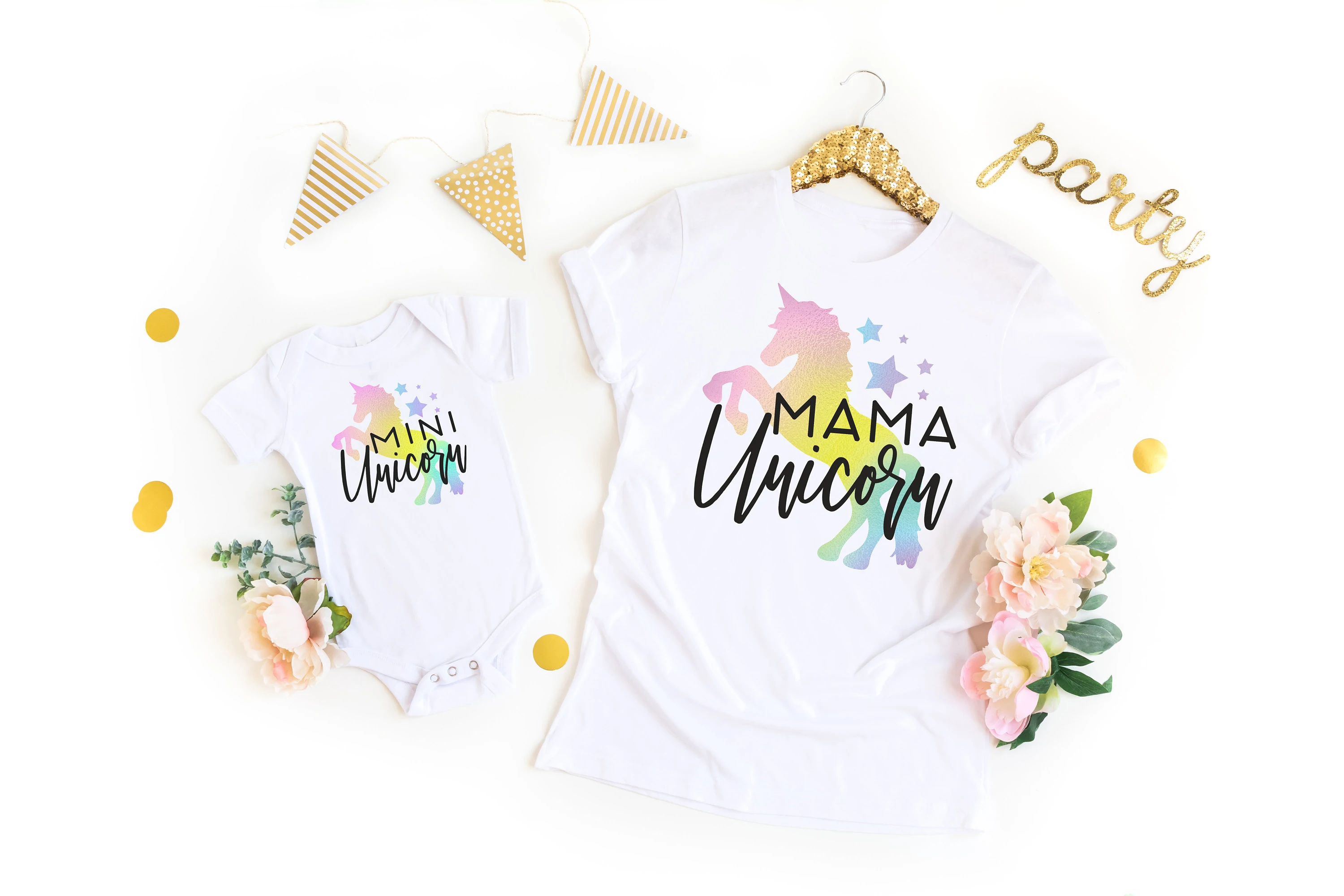 3 Designs Mama Unicorn Mini Unicorn Shirts Mommy and Me TShirts Mother and Daughter Matching Shirt Mom and Baby Matching Outfits