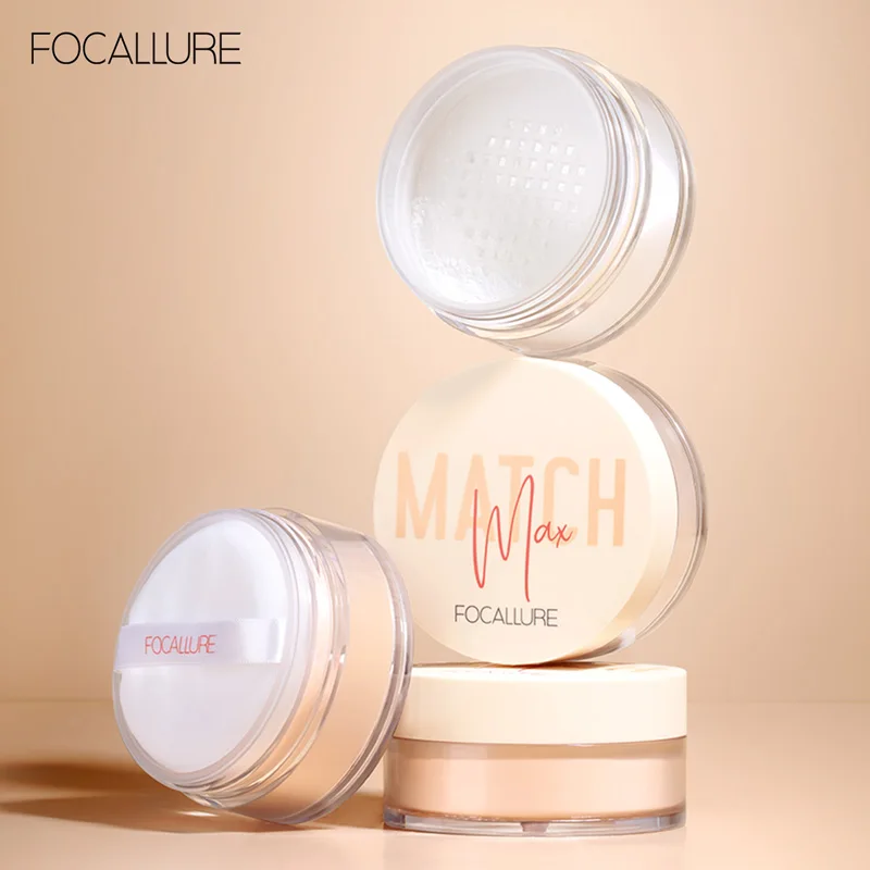 FOCALLURE 4 Colors Face Loose Powder Waterproof Matte Setting Finish Makeup Oil-control Professional Women’s Cosmetics Wholesale