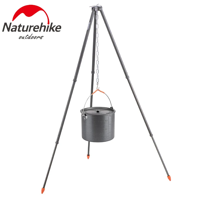 

Naturehike Camping Tripod Hiking Picnic Bracket 900g Adjustable Folding Aluminum Alloy Hanging Pot Tripod Outdoor Cooking Rack