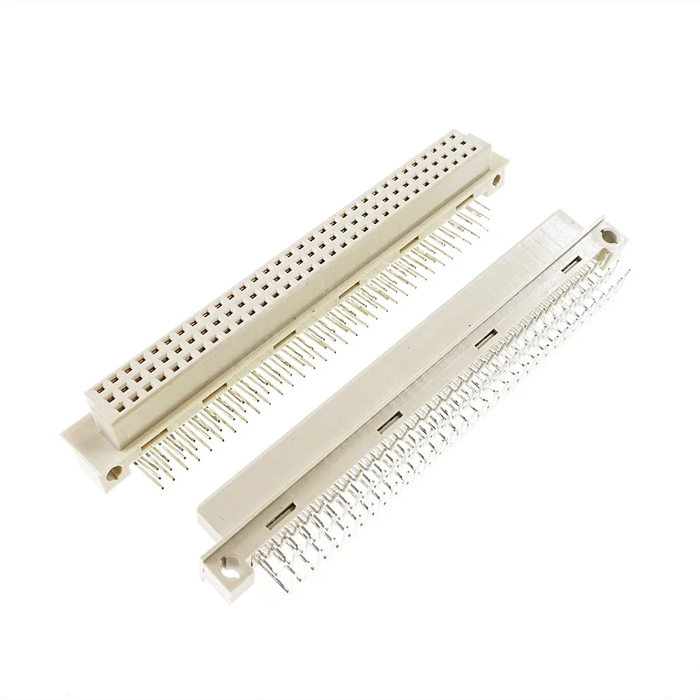 5 100 Pcs DIN 41612 Connector 3 Rows 96 Position Header Male Female Vertical Right Angle Through Hole PCB 3x32 Pin Pitch 2.54mm