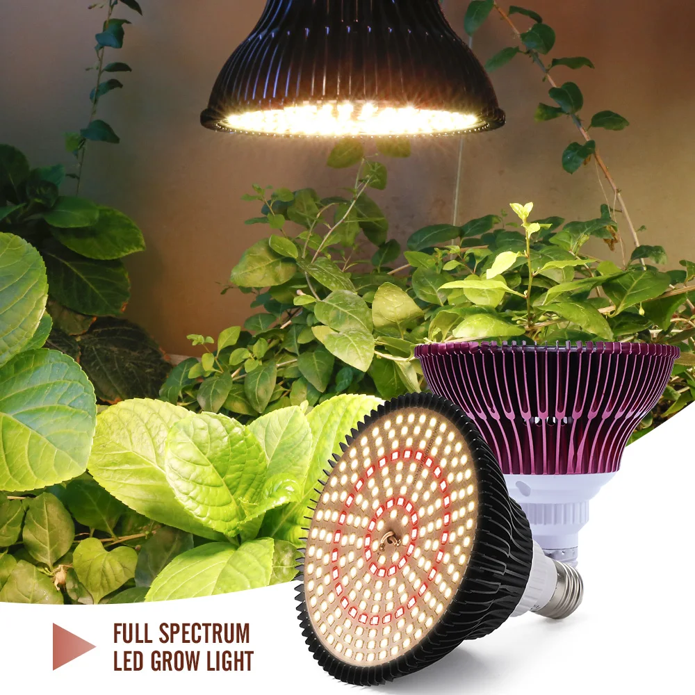 

E27 120W 210leds Grow Light Rosy Black Shell Warm Red Spectrum Phytolamp Grow Box Balcony Home Greenhouse Plant Bulb