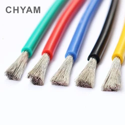 Dây Cáp 2M Silicone Mềm Dây 10AWG 11 12 13 14 15 16 17 18 20 22 24AWG Chịu Nhiệt 200 ° Độ Lạnh-60 ° Chất Lượng Cao