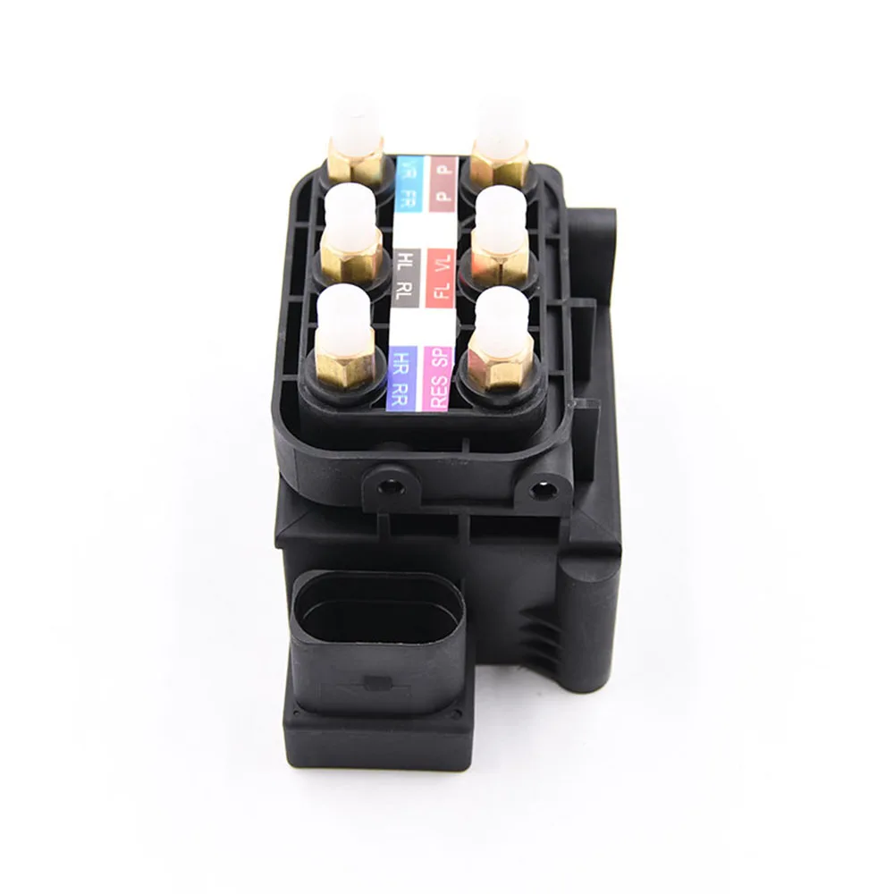 Nowy blok zaworów zawieszenia pneumatycznego 10 pinów czarny 4F0616013 4Z7616013 do Audi A6 S6 A8 S8 Łatwa instalacja akcesoria samochodowe — zdjęcie 4