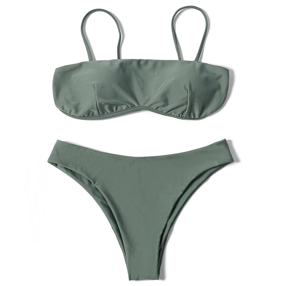 ZTVitality Solid Sexy Bikini 2022 Novidade Chegada Sutiã Acolchoado Cintura Média Maiô feminino Maiô Brasileiro Traje de banho Praia Biquini S-L