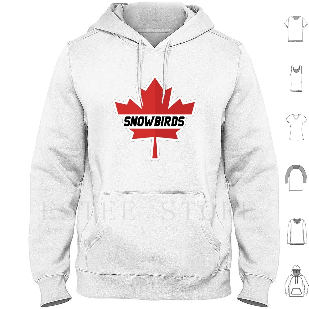 Snowbirds Insignia Wordmark Canada Gift Air Show Lovers Hoodies Long Sleeve Air Show Aerobatic Flyers Precision Team