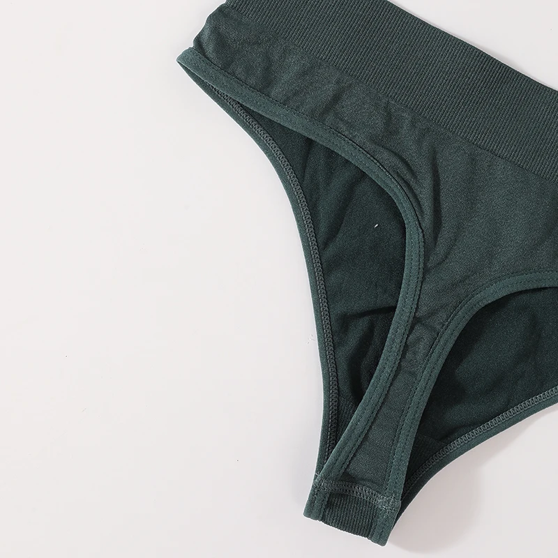1 Stück/2 Stück Damen High-Waist Slips, Tanga mit hohem Beinausschnitt, Damen Alltags- und Fitness-Unterwäsche, Nahtlose Unterhosen M-XL – Detail 6