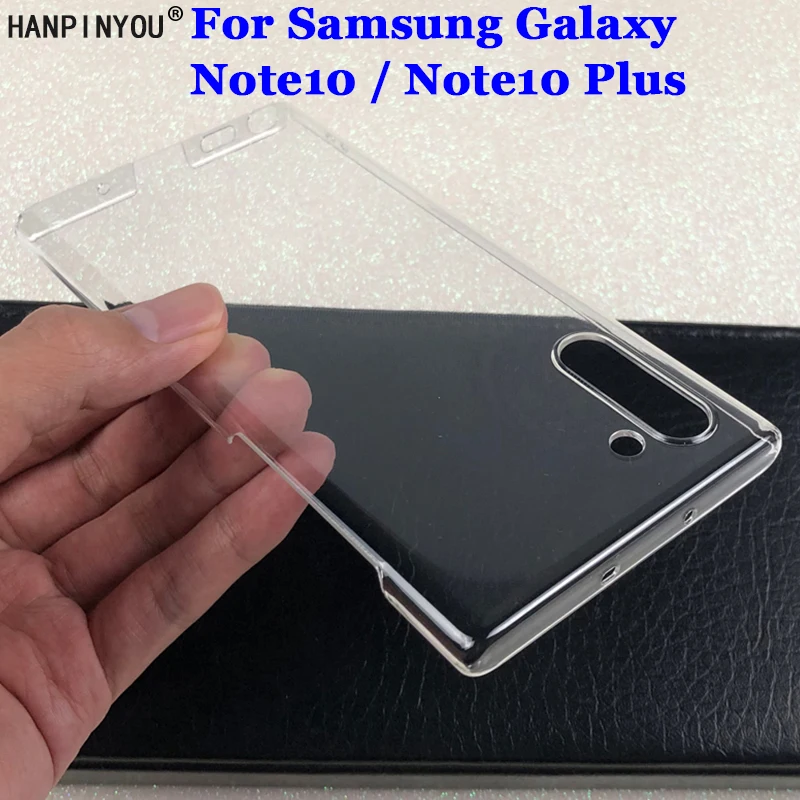 For Samsung Galaxy Note10 Note 10 Plus Hard PC Camera Protect Case Ultra Thin Clear Hard Plastic DIY Full Cover Protective Skin