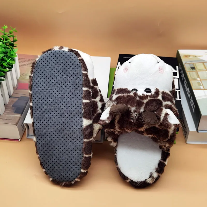 Special Giraffe fur Slippers Unisex Cute Fun Shoes men Women winter Slippers Custom slippers Home House Slippers Children indoor