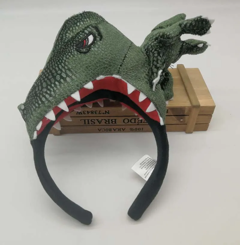 official Jurassic WorlD1 T-Rex dinosaur Plush Headband Cosplay Kids Costume Gift Hallowmas