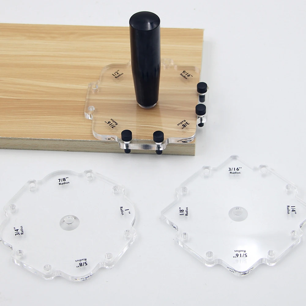 GanWei PMMA angolo raggio rapido jig Router tavolo modello maschera angolo arco mezzo filetto localizzatore maschera per utensili per la lavorazione del legno