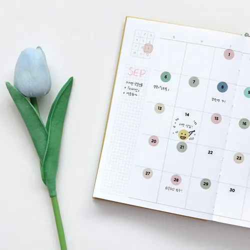 Round Dot Alphanumeric Date Sealing Sticker Waterproof Circular Labels Diary Manual Diy Stationery Paster Decorative Sticker