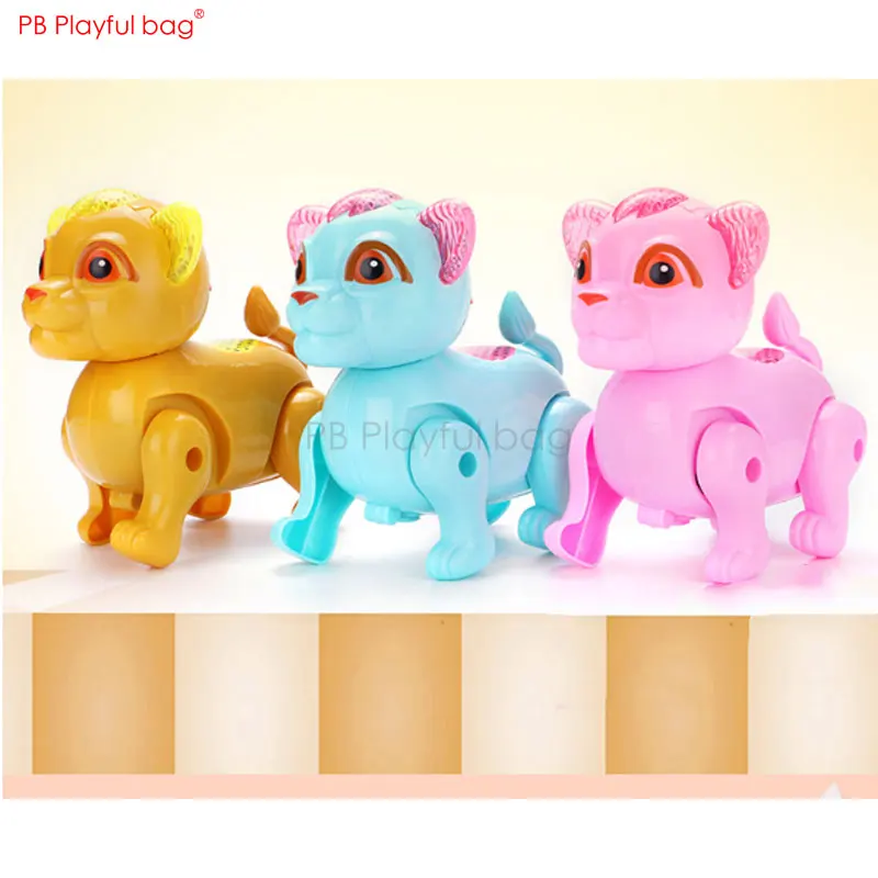 ขี้เล่นกระเป๋าไฟฟ้าสัตว์เลี้ยง Lion Creative Musical เดิน Piggy เชือก Movable Light-Up ของเล่นคริสต์มาสของขวัญเด็ก AA67