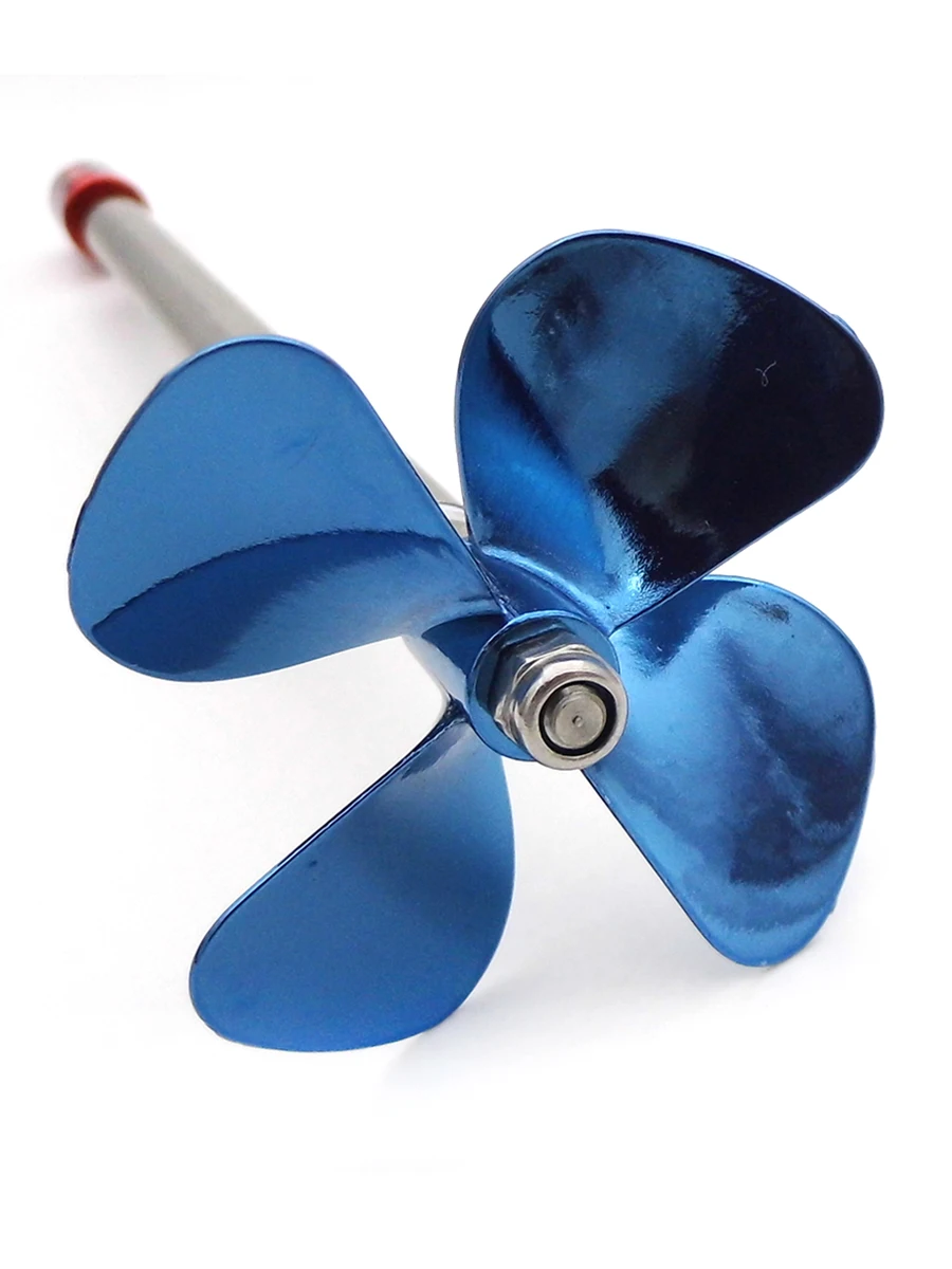 1PC RC Boat Metal Propeller 4-Blades 4mm Shaft Right Left Hand 55mm Prop for RC Boat Fishing Bait Tug Marine Cruise ROV