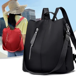 Women Anti-theft Backpack Waterproof Fabric Large Female Shoulder Bag Large Capacity Simple Style Casual Mochila Travel