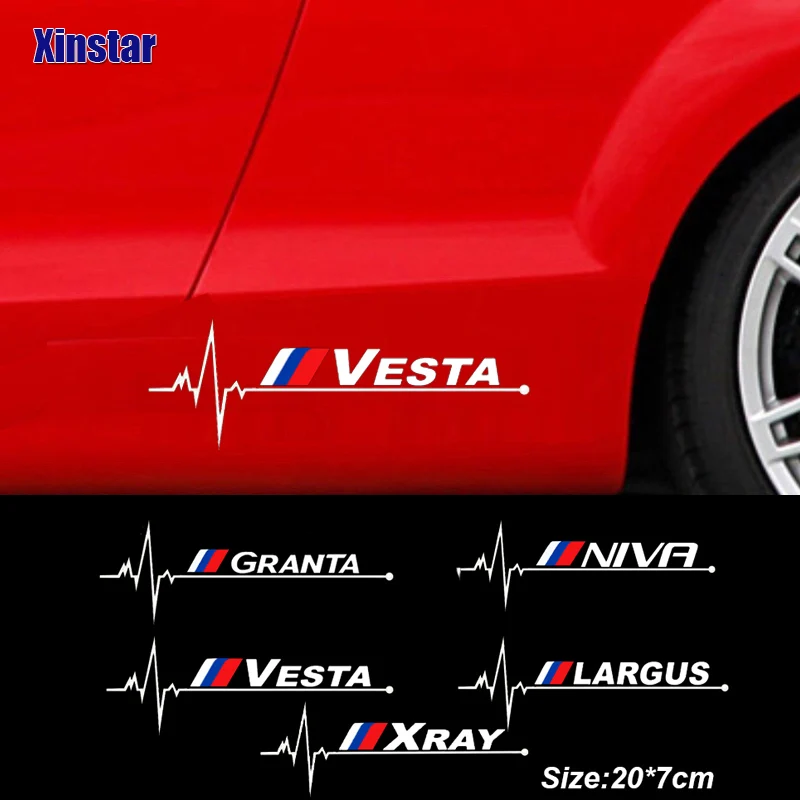 2pcs Car Body Sticker For Lada Vesta Xray Largus Granta NIVA Auto Accessories