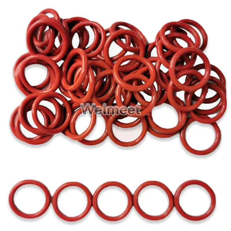 10pcs Wire Diameter 3.5mm OD10-205mm Oil Resistant Silicone Rubber Sealing Ring High Temperature Non-Toxic O-Ring Seal Gasket