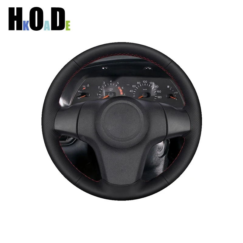 Car Steering Wheel Cover For Opel Corsa D Chevrolet Niva Lada 3-Spoke 2006 2007-2020 DIY Hand sewing Black Artificial Leather