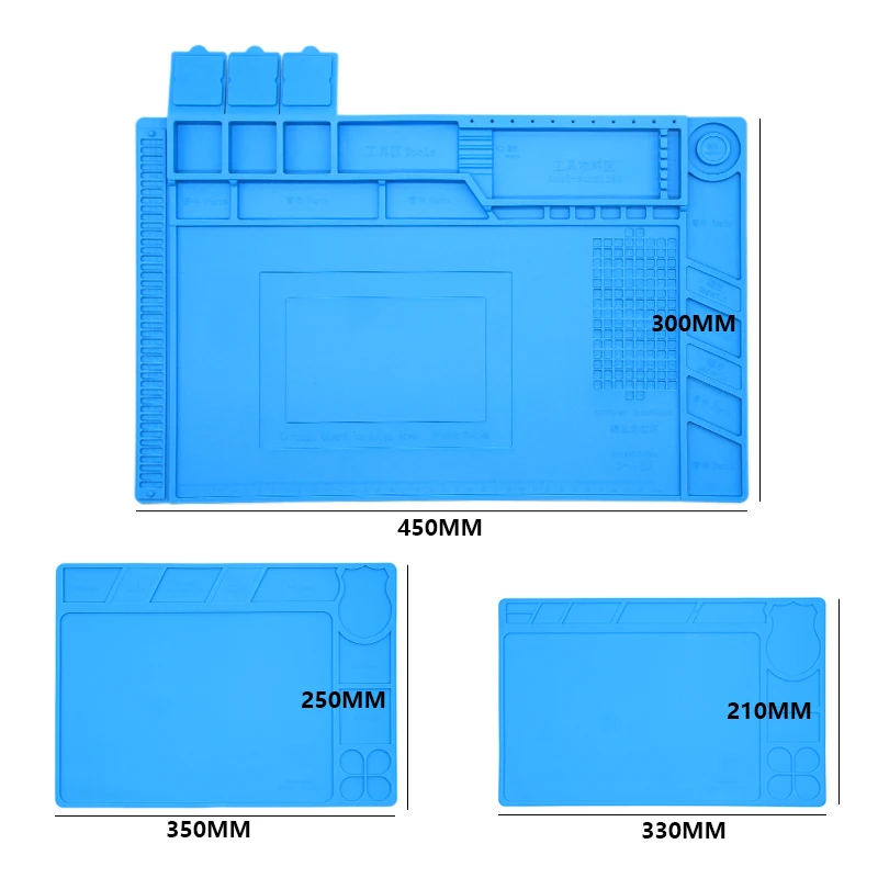 Silicone Magnetic Repair Mat Heat Resistant Anti-Static Work Pad for Soldering, Electronics Repair PCB Welding