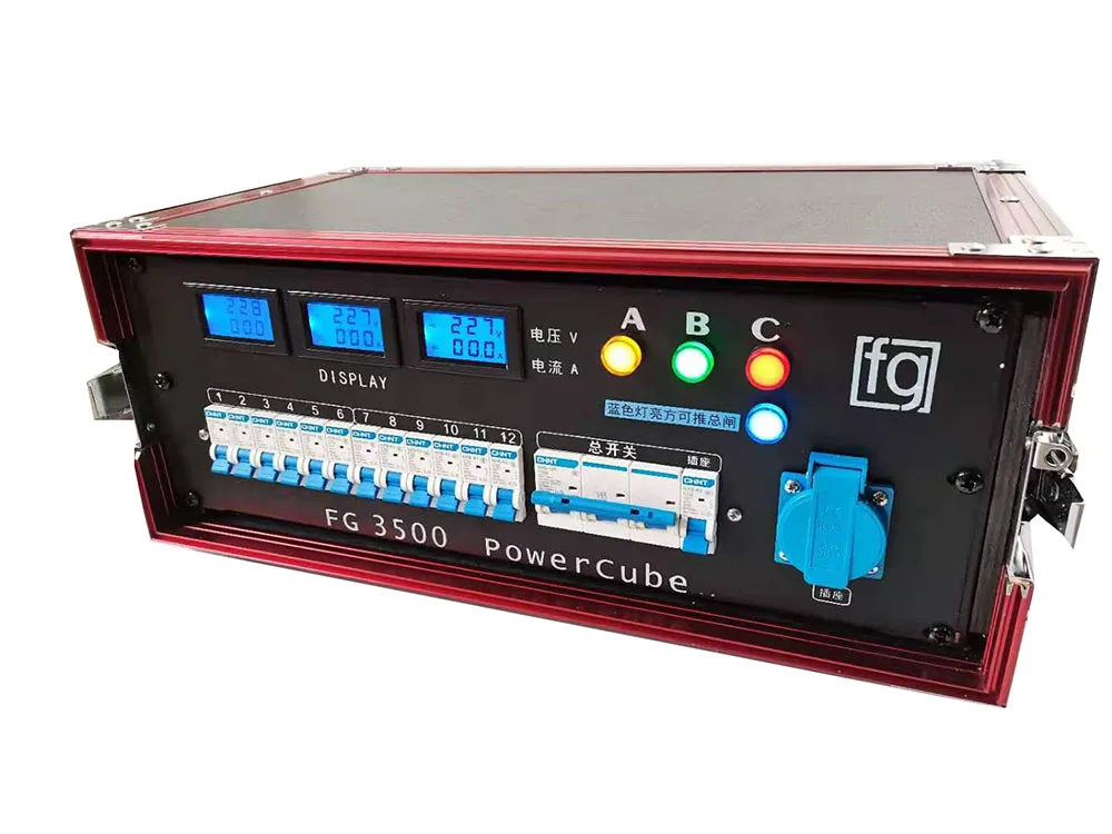 Fuge 12-way power box industrial plug-in power supply cabinet LED screen performance distribution box aviation plug