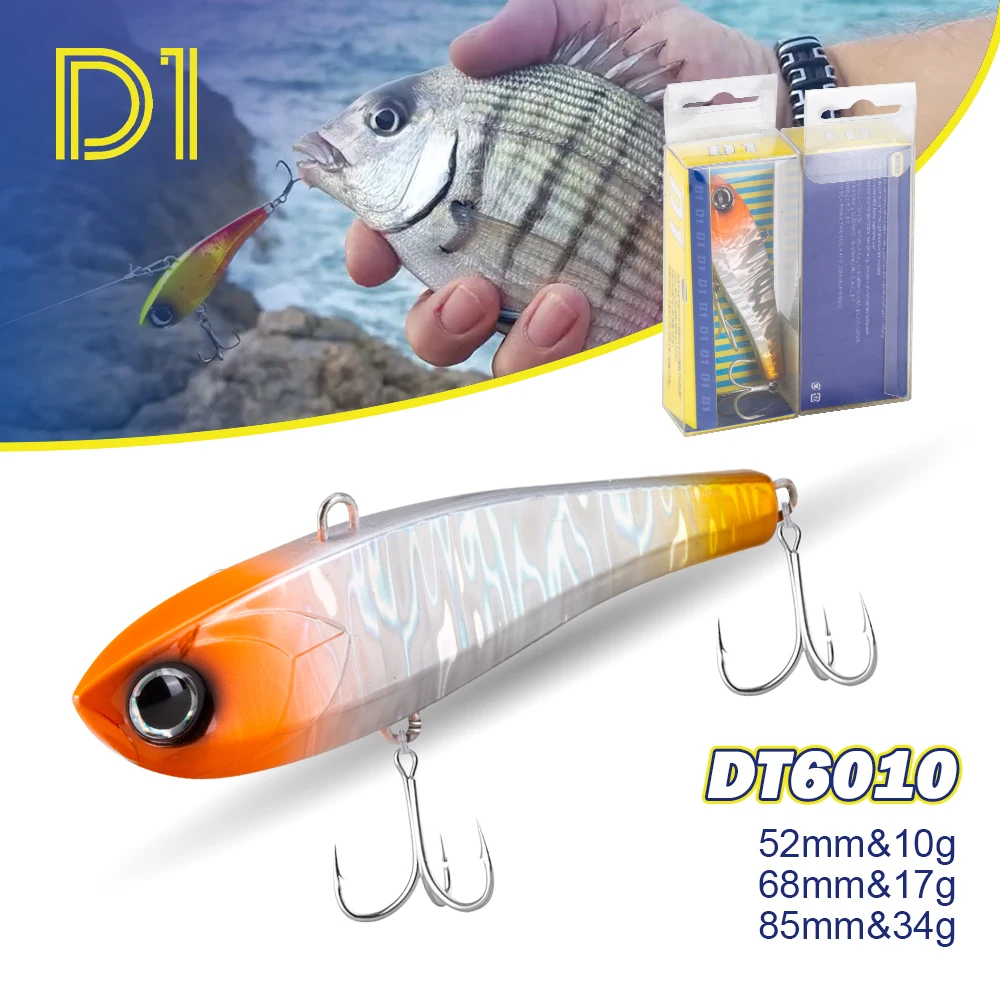 D1 Fishing Sinking VIB Balancers Lure 52mm/10g 68mm/17g 85mm/34g Luminous Body Winter Fishing For Bass Tuna Pecsa Tackle