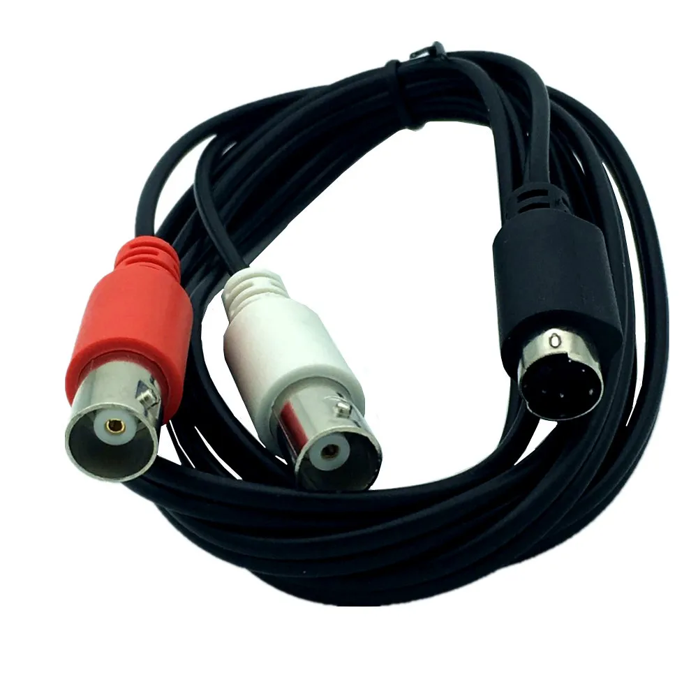 S-Video Y Adapter 4Pin S-VHS Male to Two BNC Female Connectors 0.25m 150cm 5ft