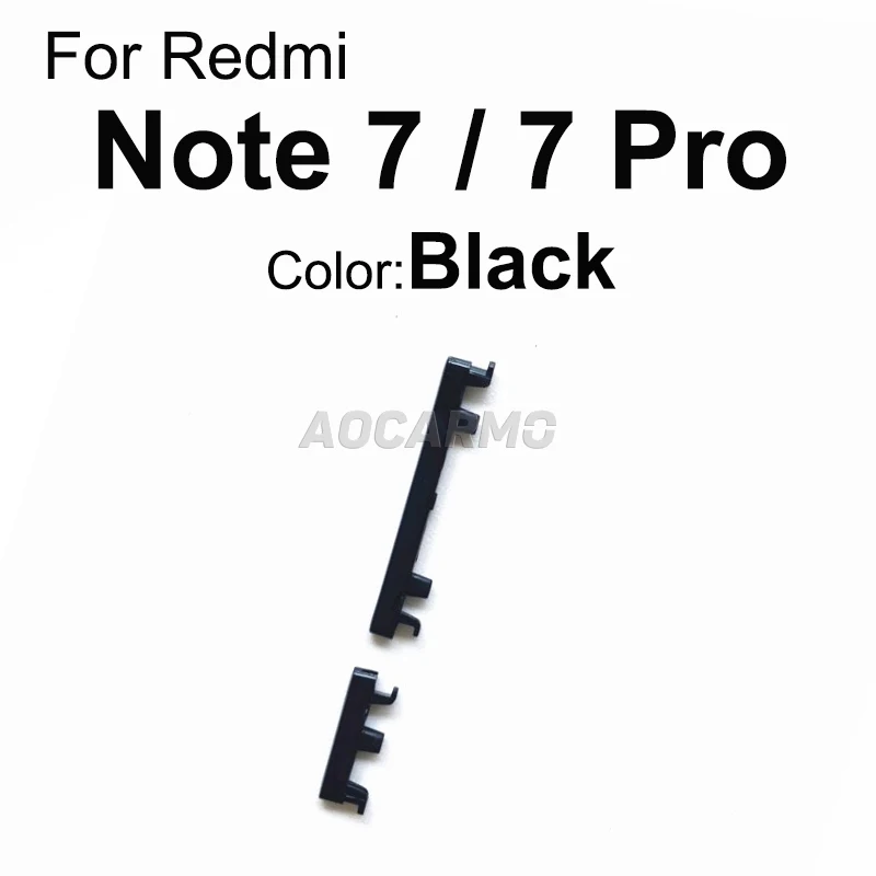 Aocarmo For Xiaomi Redmi Note 7 / 7 Pro 7Pro Power Button On/Off Volume Switch Buckle Bolt Bracket Ribbon Flex Cable