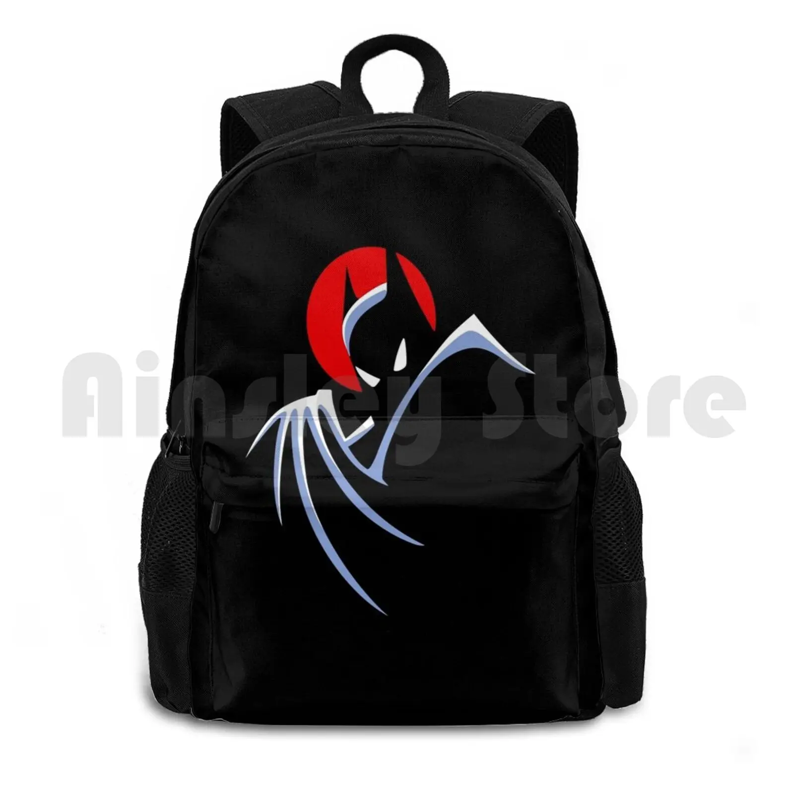 

Логотип летучей мыши с анимированной серой, рюкзак для пешего туризма, верховой езды, скалолазания, спортивная сумка, комикс, анимированная серия, летучая мышь, супергерой, герой, мультфильм