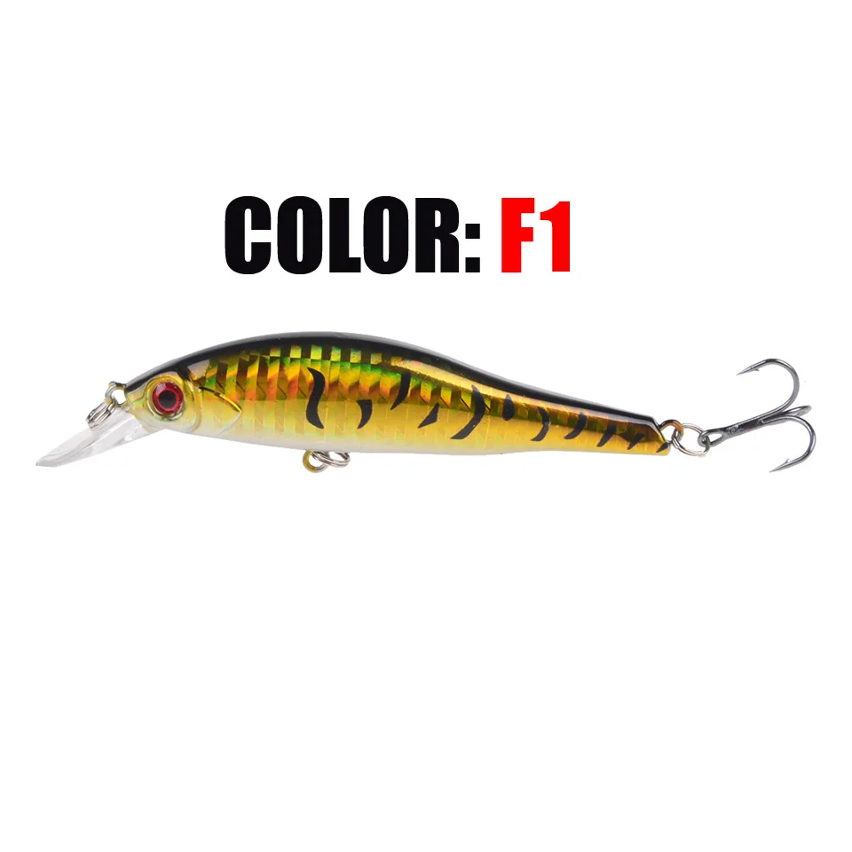 1PCS Sinking Minnow Jerbait Fishing Lure Rattling VIB Hard Artificial Bait 95mm 11.5g Plastic Wobblers For Bass Pike