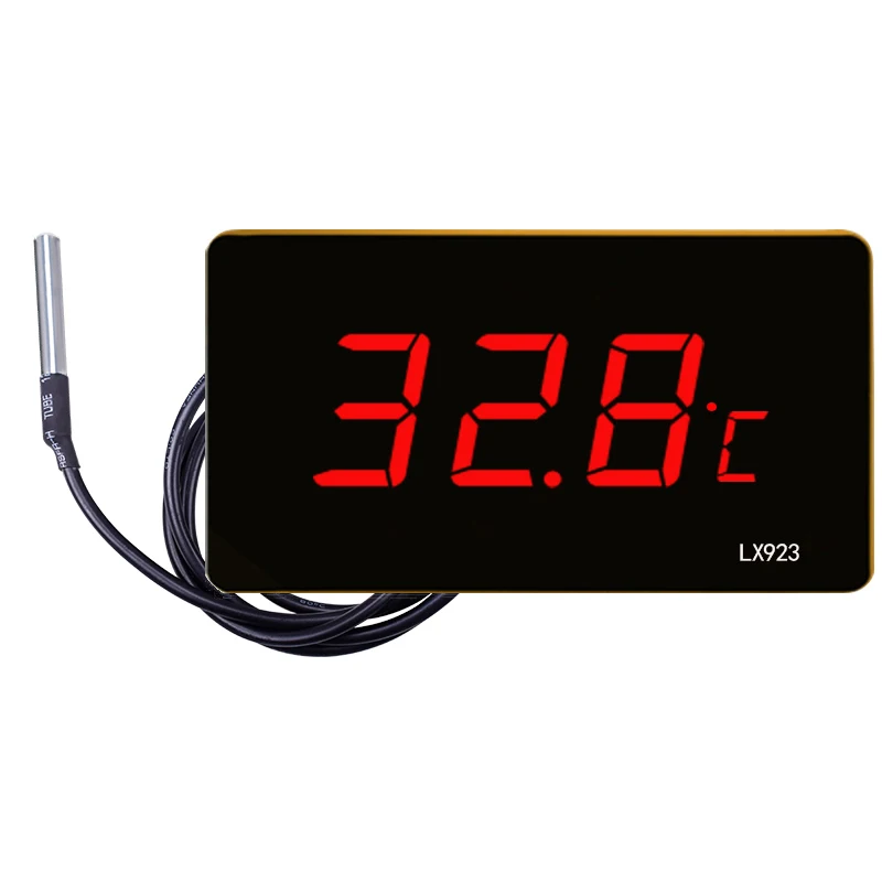 Pool Thermometer With LED Display And Waterproof Probe Thermometer For Water Fish Tank Outdoor Temperature Meter