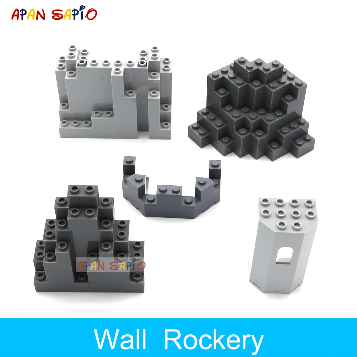 Rockery Mound Rock Building Blocks per Castle Garden giocattoli per bambini dimensioni compatibili con 6066 6082 6083 23996