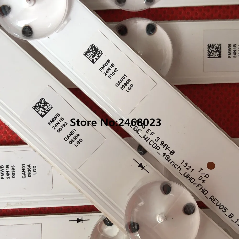 8pcs LED Strip for 49UH610A 49UH6100 49LF5100 49UH6030 49UF640V 49UF6407 49UF640 49LF510V 49LF5500 49UF6400 LGE_WICOP_49inch_UHD