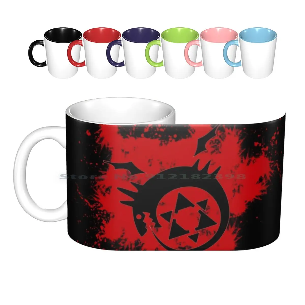 Ouroboros-Fullmetal Alchemist Ceramic Mugs Coffee Cups Milk Tea Mug Fullmetal Alchemist Fullmetal Alchemist Brotherhood Anime