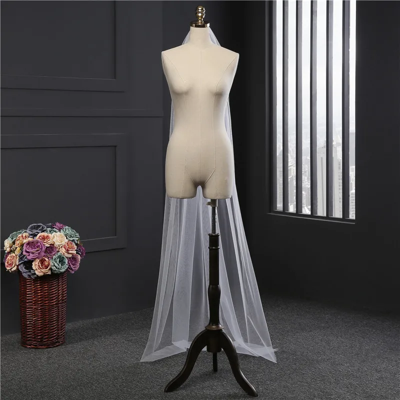 New Arrival One Layers White Ivory Short bridal veil With Comb Casamento 2 meter wedding accessories Cheap Wedding veil