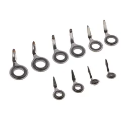10pcs Mixed Size Fishing Lure Rod Guide Ring Eyes Rod Repair Kit Rod Building Tools Fishing Accessories Tackles