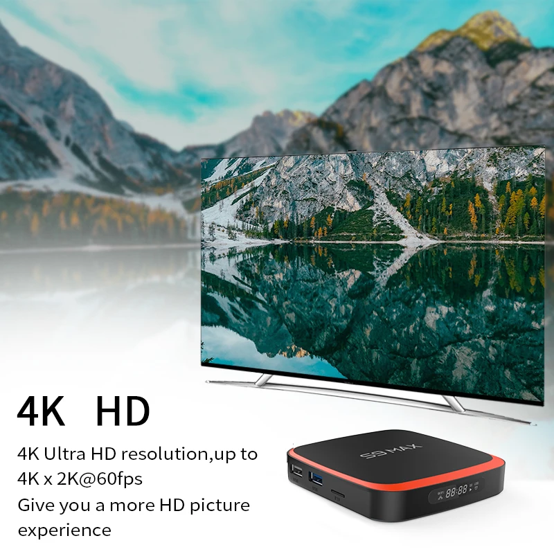 S9 MAX Amlogic S905X3 Android 9.0 TV Box 2.4G Wifi 6K 4K Media Player 2G16G Smart Set top box 3D Video PK X96max plus