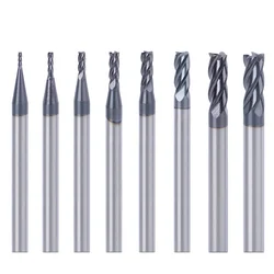 Alloy Carbide Cutter router bit  End Mill 4 Flute 1mm 2mm 3mm 4mm 5mm 6mm Milling tools CNC Lathe Milling For Steel Metal Cutt