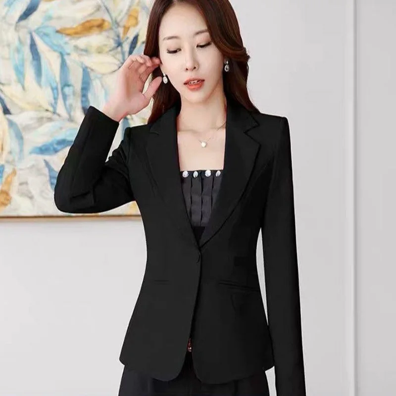 (made by yihaodi) 20212spring and Autumn New Korean Mini suit women\'s long sleeve short slim casual temperament White Mini suit