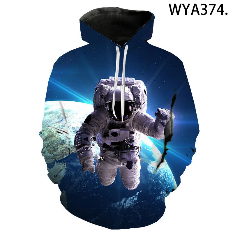 2020 New Fashion Casual Hoodies  Men Women Children Sweatershirts Style 3D Astronaut Printed Streetwear Hooded Pullover Tops