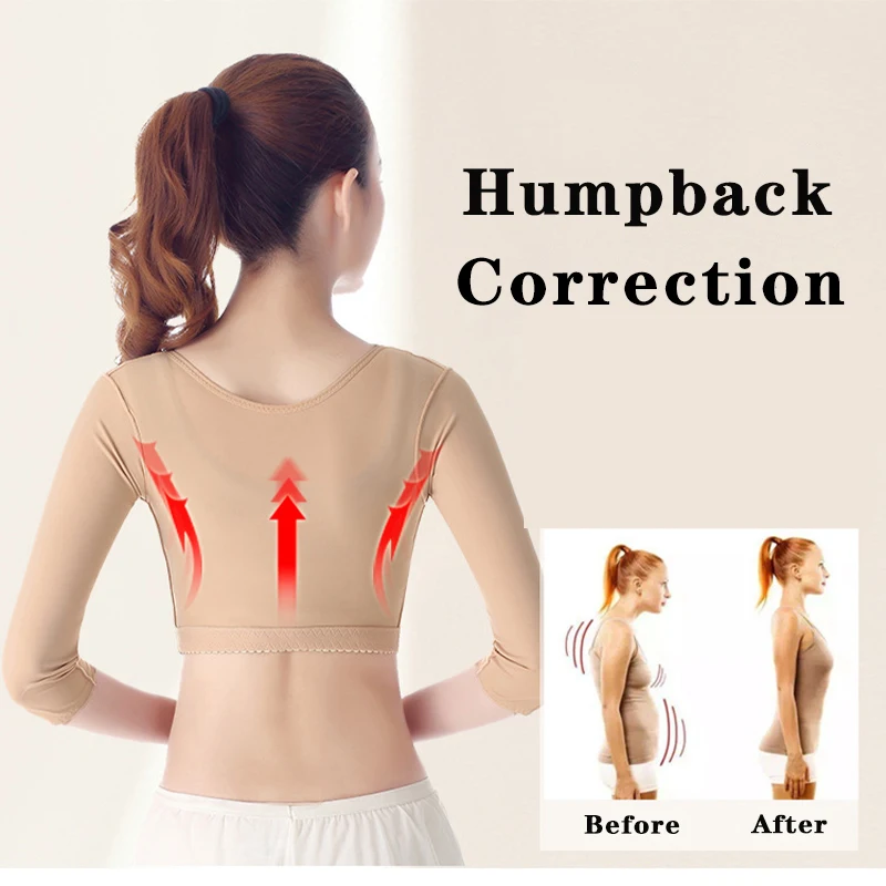 Posture Corrective Shaperwear Women Bust Push Up Body Shaper Seamless Arm Slimming Underwear Tops