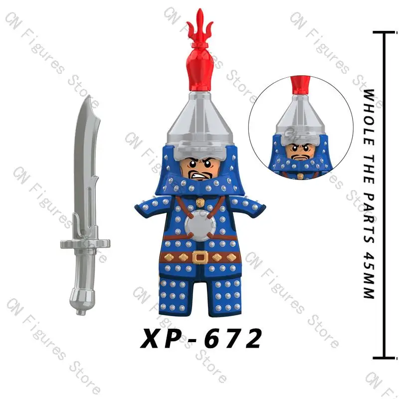 Single Sell Koruit Ming Dynasty Empire War Soldiers Figure Accessories Helmet  Building Blocks Toys For Kids KT1091 XP672-681