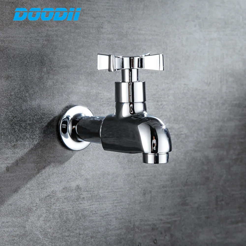 Doodii Kitchen Bathroom Faucets Single Handle Wall Mount Bibcock Brass Decorative Outdoor Garden Mop Taps Torneira