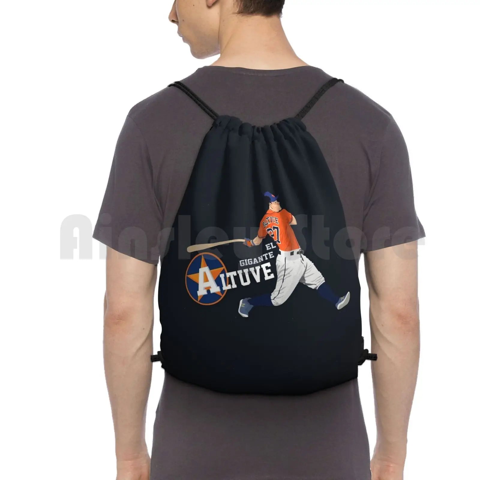 Altuve Backpack Drawstring Bags Gym Bag Waterproof Jose Altuve Jose Altuve Aaron Judge Alex Bregman World Series Playoff