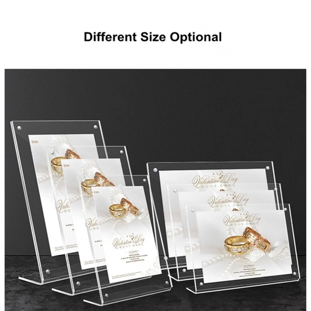 A6 Slant Back Acrylic Sign Holder Economy Portrait Ad Frames, Perfect For Home, Office, Store, Restaurant