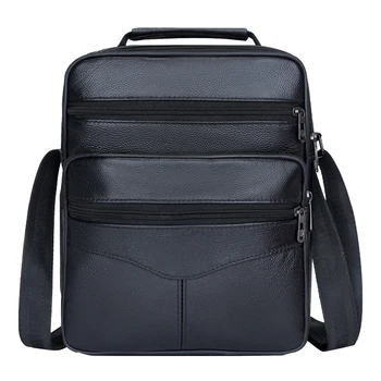 Männer Taschen Aus Echtem Leder Casual Messenger Schulter Taschen für Männer 2020 Designer Luxus Handtasche Zipper Business Tasche Reisetasche