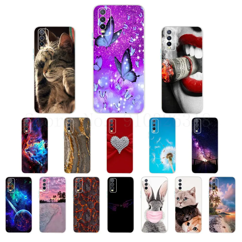 For vivo Y20 Y20i Case Couple Silicone Phone Cases For vivo Y20 Y 20 I 2020 Thin Soft TPU Back Cover Coque Fundas Girls case