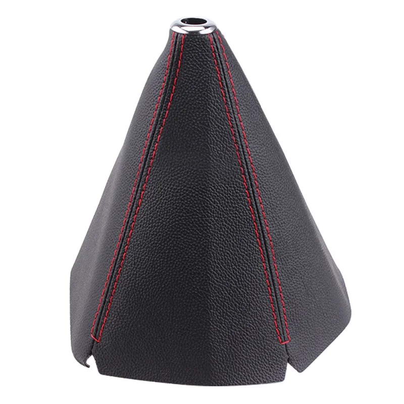 16mm universal PU leather car shift collar carbon fiber automatic car manual shift lever knob shift boot cover leggings