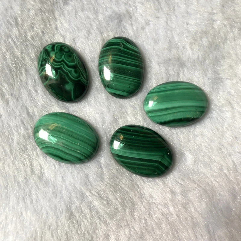 100% Natural Malachite Bead Cabochon 5x7,8x10,10x14 12x16,13x18,18x25,22x30mm Oval Gem Stone Jewelry Cabochon Ring Face,2pcs/lot