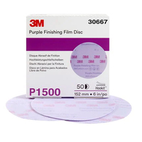 3M 260L 152mm 6 Inch Purple Finishing Film Disc Hookit P1500 800 600 Grit Dry Abrasive Paper Ultrafine Abrasive Car Polishing