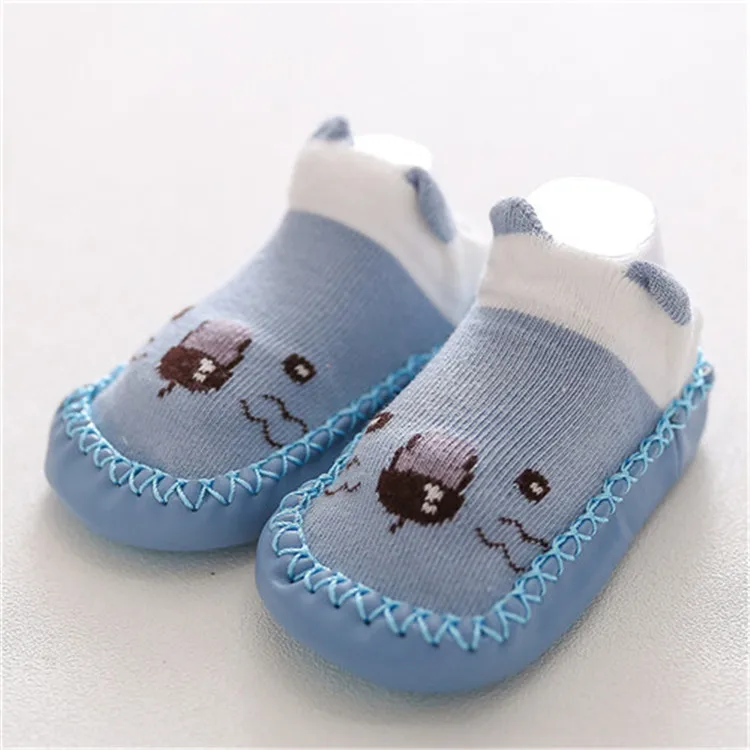 Neugeborene Babys ocken mit Gummis ohlen Säugling Baby Mädchen Jungen Schuhe Frühling Herbst Kleinkind Bodens ocken Anti Slip weiche Sohle Socke – Detail 7